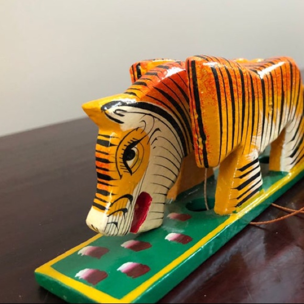 Vintage South Asian Eating Tiger Toy - Picture 2 of 15